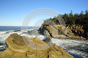 Rock formations at Cape Arago state park