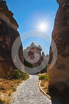 Rock formations in Cappadocia Turkey