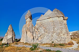 Rock formations in Cappadocia Turkey