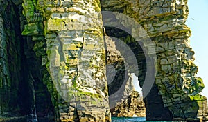 Rock Formations on Coast of Shetland Islands