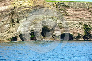 Rock Formations on Coast of Shetland Islands