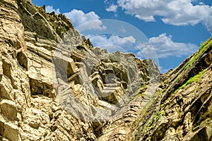 Rock Formations on Coast of Shetland Islands