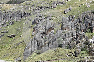 Rock formations in Cumbemayo National Park