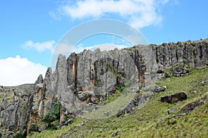 Rock formations in Cumbemayo National Park