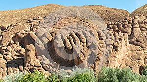 Rock formations in Dades Gorges, Morocco