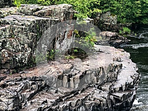 Rock formations at Dells of Eau Claire County Park in Wisconsin