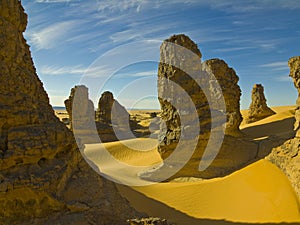 Rock formations in desert