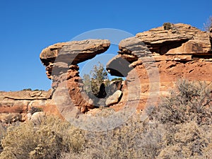 Rock formations in the desert