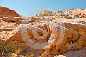 Rock formations in desert