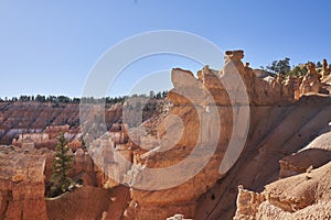 Rock Formations at Edge of Bryce Canyon Amphitheater