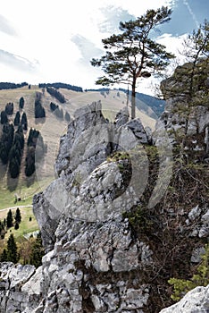 Skalní útvary - Haliny na Malino Brdo, Slovensko