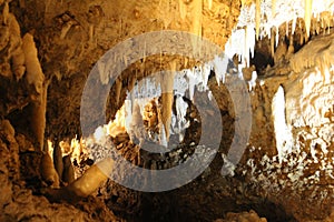 Rock formations in Harrisons cave