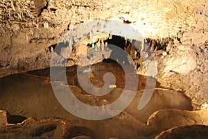 Rock formations in Harrisons cave