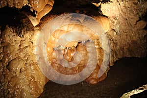 Rock formations in Harrisons cave