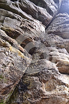 Rock formations at High Rocks, Tunbridge Wells, Kent, UK