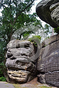 Rock formations at High Rocks, Tunbridge Wells, Kent, UK