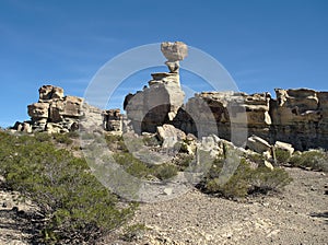 Rock formations at Ischigualasto Provincial Park