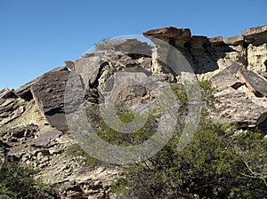 Rock formations at Ischigualasto Provincial Park