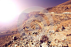 Rock formations in the Israel desert