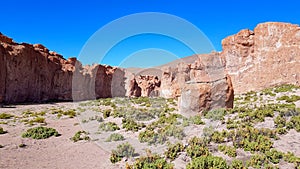 The rock formations of `Italia Perdida` in the Andean highlands of Bolivia