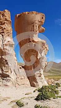 The rock formations of `Italia Perdida` in the Andean highlands of Bolivia