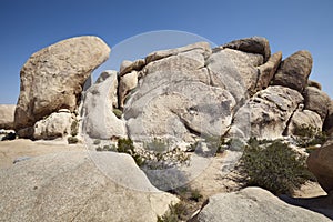 Rock formations in the Joshua Tree National Park, USA