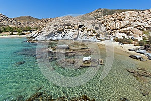 Rock formations in kolymbithres beach, Paros island, Cyclades