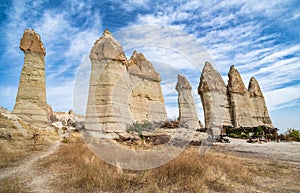 Rock formations in Love Valley, Cappadocia, Turkey