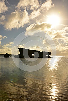 Rock formations at Maeda flats in Okinawa