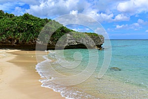 Rock formations at Maeda flats in Okinawa