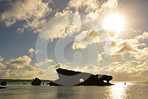 Rock formations at Maeda flats in Okinawa