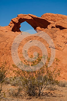 Rock formations in Nevada desert USA