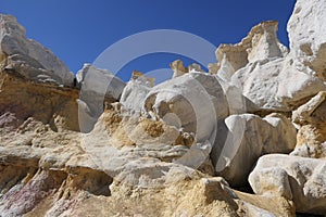 Rock formations at Paint Mines Interpretive Park, Colorado