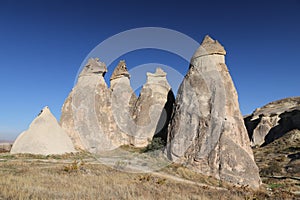 Rock Formations in Pasabag Monks Valley, Cappadocia, Nevsehir, Turkey