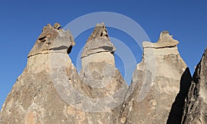 Rock Formations in Pasabag Monks Valley, Cappadocia, Nevsehir, Turkey