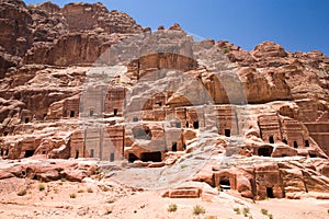 rock formations in Petra Jordan