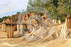 Rock formations in Phrase Province, Thailand