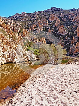 The rock formations of Polyaigos, an island of the Greek Cyclades