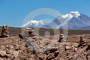 Rock formations at Salar de Uyuni, Bolivia