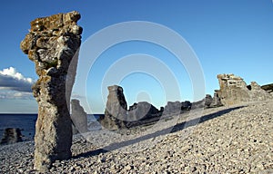 Rock formations and sea photo