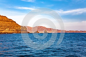 Rock formations in the sea, Island Lanzarote, Canary Islands, Spain, Europe photo