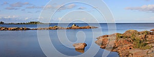 Rock formations at the shore of Lake Vanern, Sweden