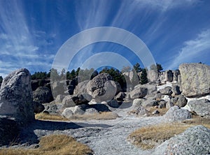 Rock formations in sierra madre photo