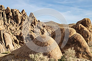 Rock formations in the Sierra Nevada Alabama Hills California