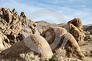 Rock formations in the Sierra Nevada Alabama Hills California