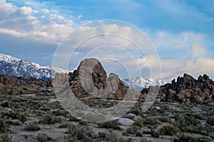 Rock formations in the Sierra Nevada Alabama Hills California