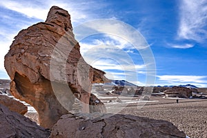 Rock formations in the Siloli Desert, Sud Lipez, Bolivia