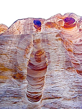 Rock formations The Siq Petra in the Kingdom of Jordan