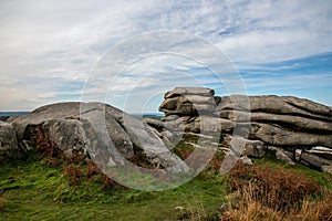 The rock formations at the summit of Carn Marth, Cornwall