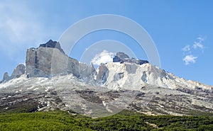 Rock formations, Torres del Paine, Patagonia, Chile.